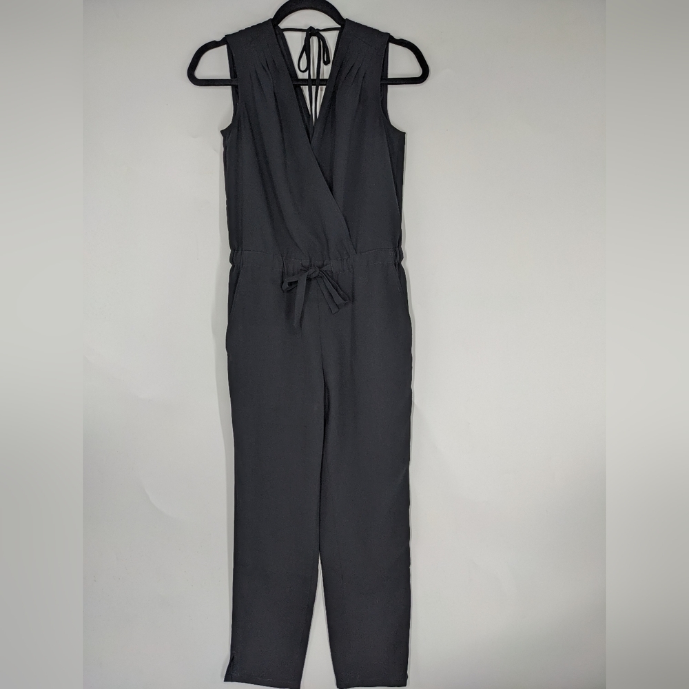 LOFT V-neck Sleeveless Jumpsuit